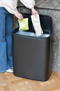 Brabantia Bo Touch Bin 2x 30L Confident Gray product in use