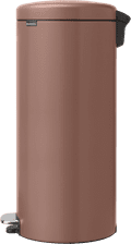 Brabantia NewIcon Poubelle à Pédale 30 Litres Satin Taupe côté droit