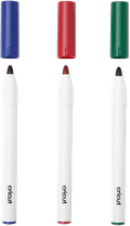 Cricut Permanente Markers 2,5 mm Blauw Rood Groen 3-pack voorkant