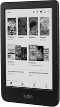 Kobo Clara BW Black + BlueBuilt Book Case Black left side