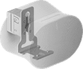 Flexson Era 300 Support Mural Blanc produit à l'usage