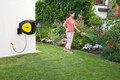 Karcher Automatische Slanghaspel CR 5.330 product in gebruik