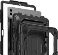 Just in Case Samsung Galaxy Tab S10 / S9 Plus / S9 FE Plus Rotating Back Cover Zwart detail