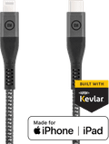 BlueBuilt USB-C to Lightning Cable 1.5m Kevlar Black Main Image