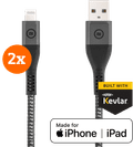 BlueBuilt Usb A naar Lightning Kabel 1,5m Kevlar Zwart Duo Pack Main Image