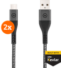 BlueBuilt Usb A naar Usb C Kabel 1,5m Kevlar Zwart Duo Pack Main Image