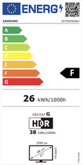 Samsung LS27DG502EUXEN Odyssey G5 energielabel