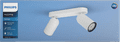 Philips Pongee opbouwspot - 2 spots - wit + Philips Hue White Ambiance GU10 (2x) verpakking
