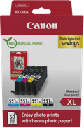 Canon CLI-551XL Cartridges Combo Pack Main Image