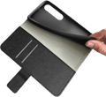 Just in Case Wallet Sony Xperia 1 VI Book Case Zwart product in gebruik