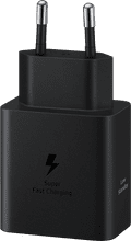 Samsung Super Fast Charging Charger 45W Black + USB-C Cable 1.8m Black Plastic front