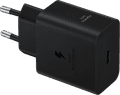 Samsung Super Fast Charging Oplader 45W Zwart + Usb C Kabel 1,8m Zwart Kunststof bovenkant