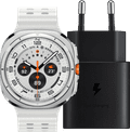 Samsung Galaxy Watch Ultra 4G Wit 47mm + Oplader 25W Main Image