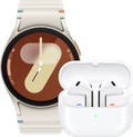 Samsung Galaxy Watch 7 4G Crème 40mm + Galaxy Buds3 Wit Main Image