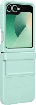 Samsung Galaxy Z Flip 6 Back Cover Kunstleer Mint rechterkant