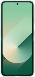 Samsung Galaxy Z Flip 6 Back Cover Kunstleer Mint voorkant