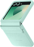Samsung Galaxy Z Flip 6 Back Cover Kunstleer Mint linkerkant