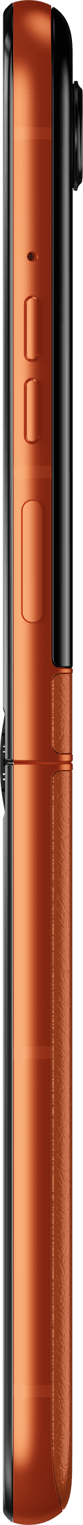 Motorola Razr 50 256GB Oranje 5G + Motorola Oplader 30W Zwart + Usb C Kabel 1m Zwart rechterkant