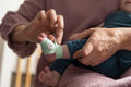 Owlet Cam 2 + Dream Sock Bedtime Blue OW-DSDUO-BL product in gebruik