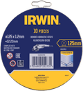 Irwin Doorslijpschijven Metaal 125x1,2mm 10 stuks verpakking