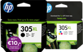 HP 305XL Inkt Cartridge 4-Kleuren Bundel Main Image
