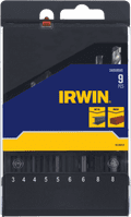 Irwin 9-piece Metal and Concrete Drill Bit Set packaging