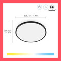 WiZ Ceiling Lamp SuperSlim - All Shades of White Light - Black front