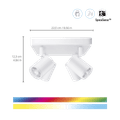 WiZ 4 Spots Imageo Square- Colored and White Light - GU10 - White visual supplier