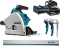 Makita DSP600ZJ + 3,0 Ah accu (2x) en lader + geleiderail Main Image