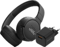 JBL Tune 670NC Zwart + BlueBuilt Quick Charge Oplader met Usb A Poort 18W Zwart Main Image