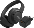 JBL Tune 770NC Black + BlueBuilt Quick Charge Charger with USB-A Port 18W Black Main Image