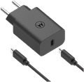 Motorola Power Delivery Oplader 30W Zwart + Usb C Kabel 1m Zwart Kunststof voorkant
