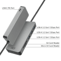 ACT USB-C 4-poorts usb hub met power delivery detail
