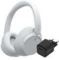Sony WH-CH720N White + BlueBuilt Quick Charge Charger with USB-A Port 18W Black Main Image