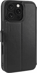 BlueBuilt Apple iPhone 16 Pro Max Book Case Leer Zwart achterkant
