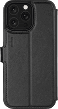 BlueBuilt Apple iPhone 16 Pro Max Book Case Leer Zwart achterkant