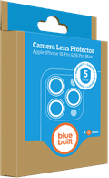 BlueBuilt Apple iPhone 16 Pro Max Screen Protector Glass + Camera Lens Protector packaging