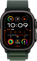 Apple Watch Ultra 2 4G 49mm Zwart Alpine Band Groen M voorkant