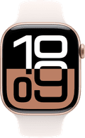Apple Watch Series 10 46mm Roségoud Sportband M/L voorkant