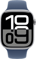 Apple Watch Series 10 46 mm Silber Sportarmband M/L vorne