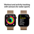 Apple Watch Series 10 4G 46mm Titanium Goud Milanese Band S/M visual leverancier