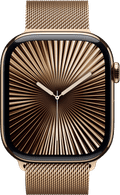Apple Watch Series 10 4G 46mm Titanium Goud Milanese Band S/M voorkant