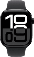 Apple Watch Series 10 4G 46mm Zwart Sportband M/L voorkant