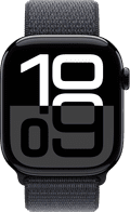 Apple Watch Series 10 4G 46 mm Noir Boucle Sport avant