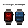 Apple Watch Series 10 4G 46mm Titanium Zwart Milanese Band S/M visual leverancier