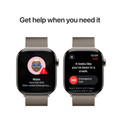 Apple Watch Series 10 4G 46mm Titanium Zilver Milanese Band S/M visual leverancier
