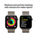 Apple Watch Series 10 4G 46mm Titanium Zilver Milanese Band S/M visual leverancier
