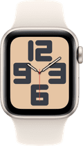 Apple Watch SE 2024 40mm Starlight Sportband S/M voorkant