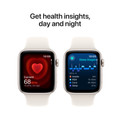 Apple Watch SE 2024 4G 44mm Starlight Sportband S/M visual leverancier