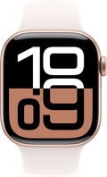Apple Watch Series 10 42mm Rose Gold Sport Band S/M front